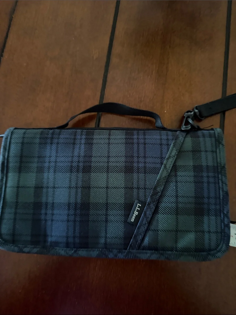 L.L. Bean compact plaid